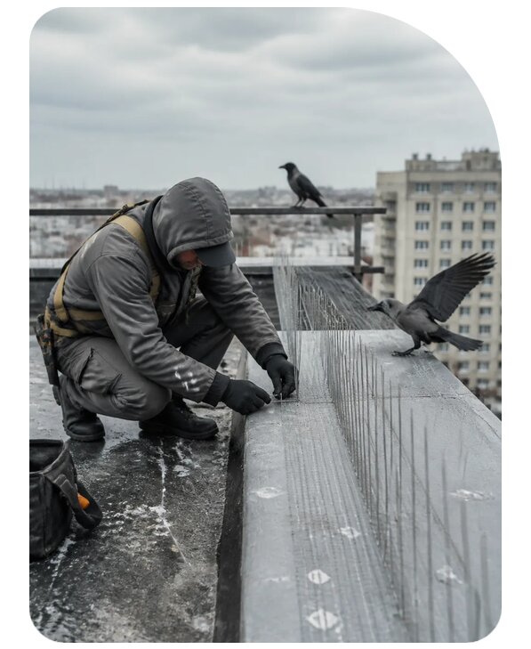 Защита от ворон под ключ в Глазове по цене от 5102 р. | Сенат-Глз
